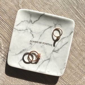 Marble Ceramic Jewelry Plate | Always Be Positive
